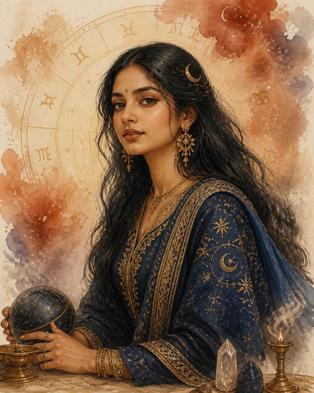 Portrait of Vaanii, the AstroVaanii AI astrologer